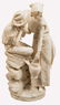 ITALIAN CARVED MARBLE STATUE OF MAN & WOMAN