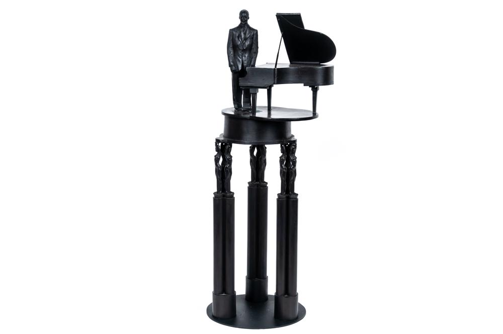 ROBERT GRAHAM: "DUKE ELLINGTON": circa 1997 bronze maquette of the Duke Ellington Memorial, New York, NY inscribed and dated in casting 24 inches high