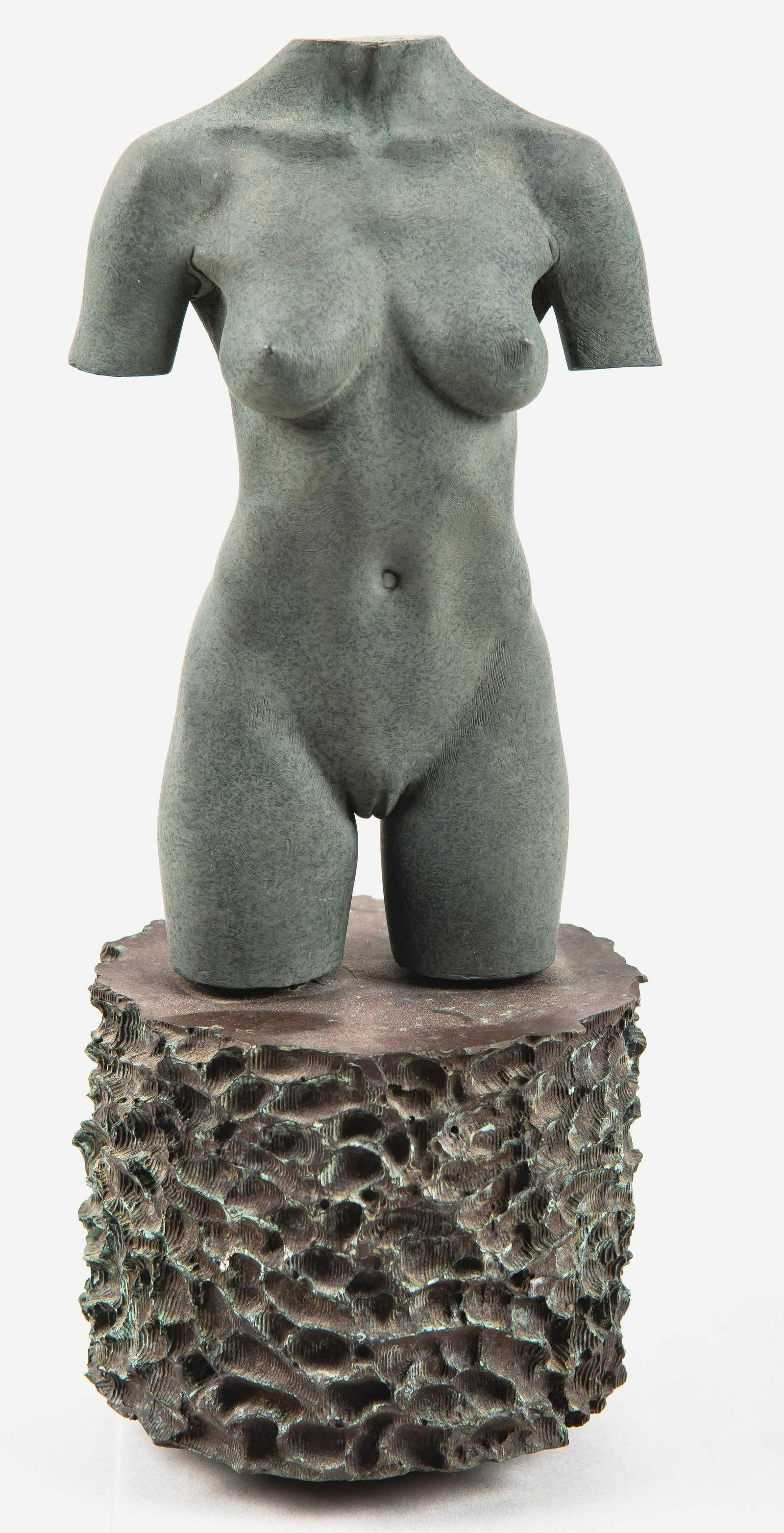 ROBERT GRAHAM: "MOCA TORSO": circa 1992-1995 bronze sculpture 11 inches high