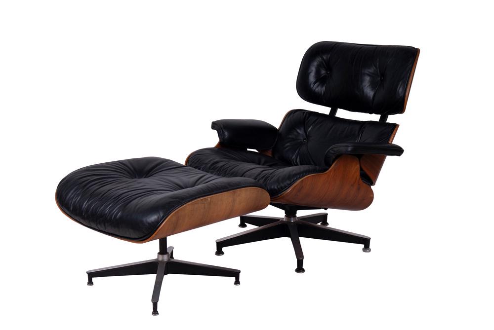 CHARLES & RAY EAMES LOUNGE CHAIR AND OTTOMAN: model 670 and 671