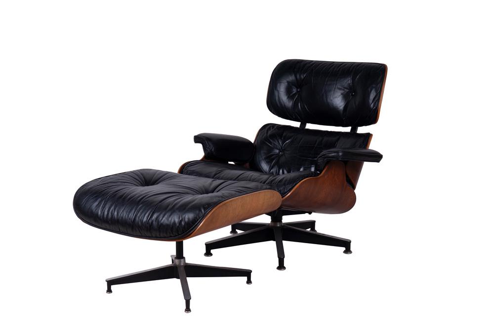 CHARLES & RAY EAMES LOUNGE CHAIR AND OTTOMAN: model 670 and 671