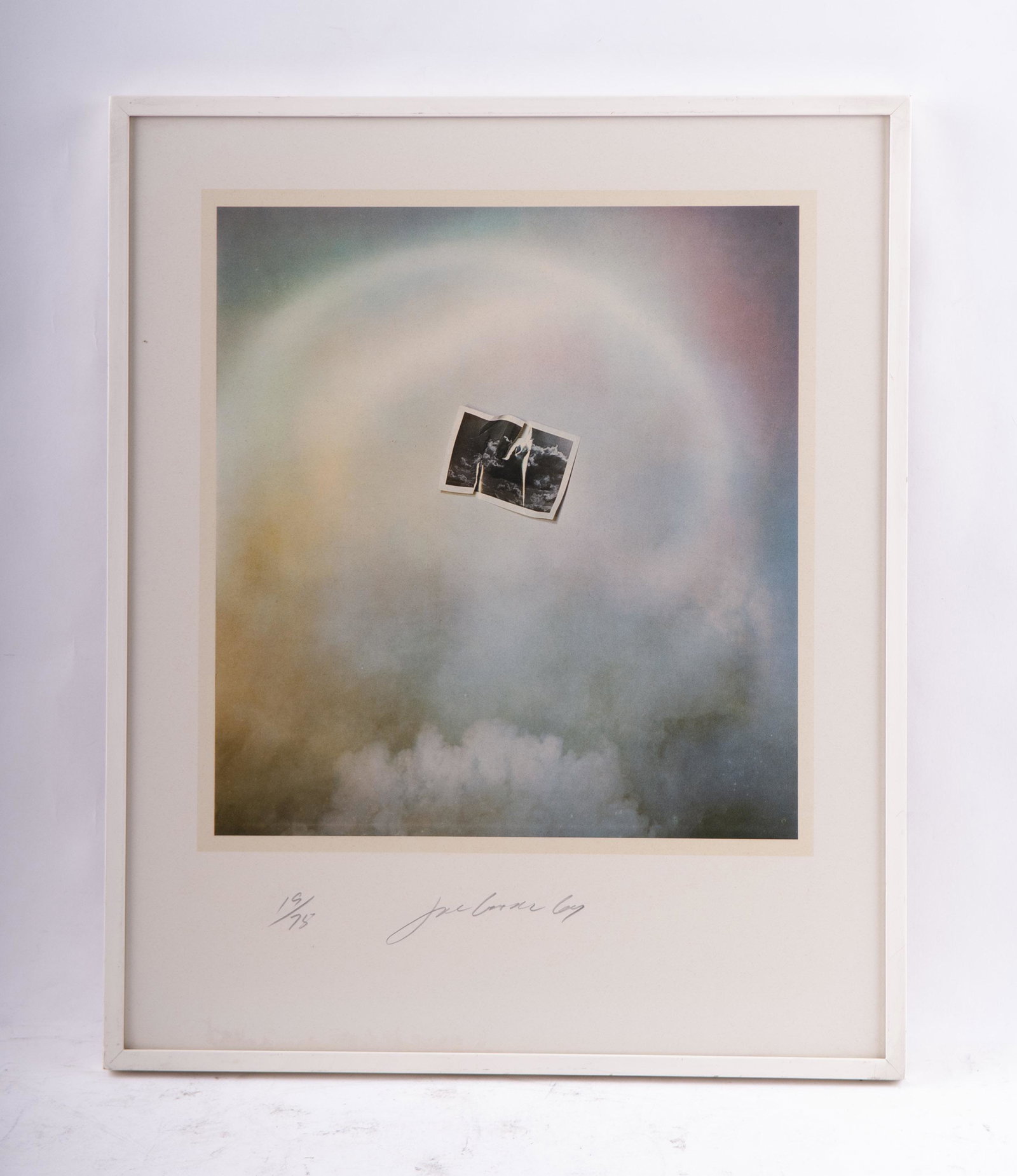 JOE GOODE: "UNTITLED (FROM 'THE BLUE CLOUD SERIES')": circa 1969 lithograph in colors signed, dated, and numbered 19/75 23 1/4 x 18 3/4 inches