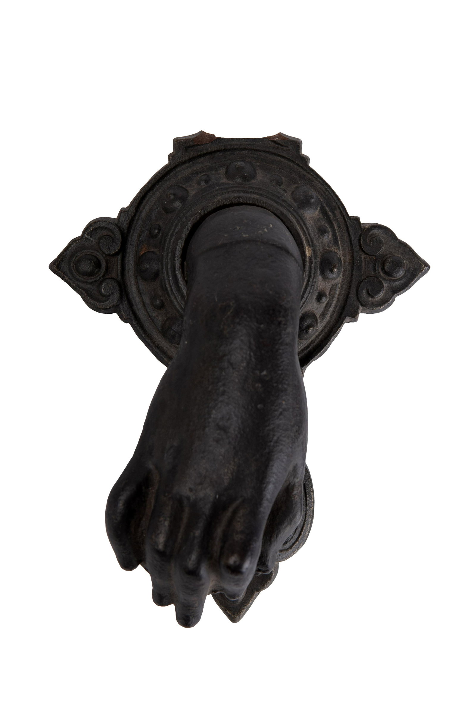 CAST IRON DOOR KNOCKER: 8 1/2 x 7 inches