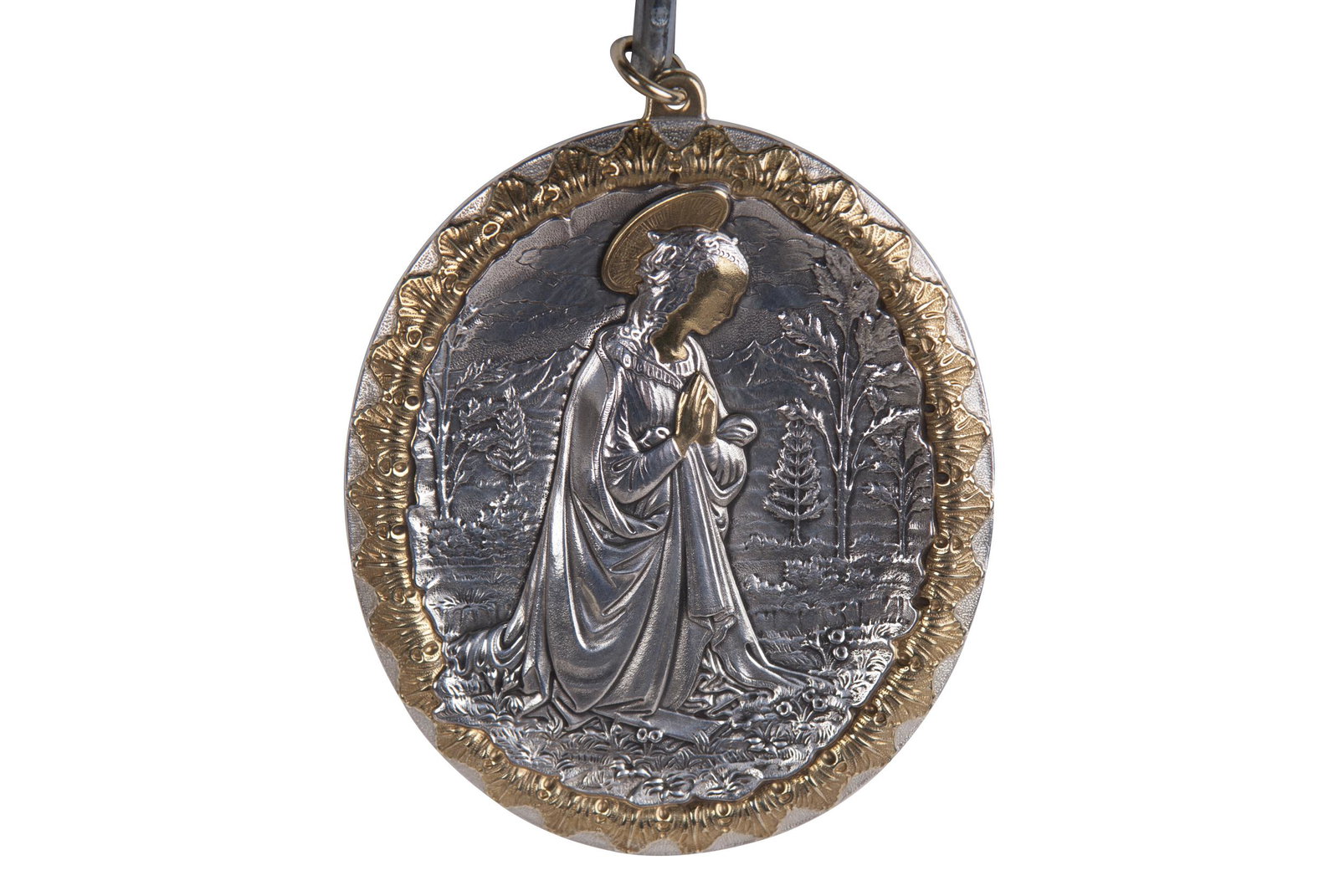 BUCCELLATI STERLING & GILT SILVER ORNAMENT: circa 2010 no 190 of limited edition of 300 42.9 grams Condition: good; with retail packaging 106.0 x 84.0mm in diameter