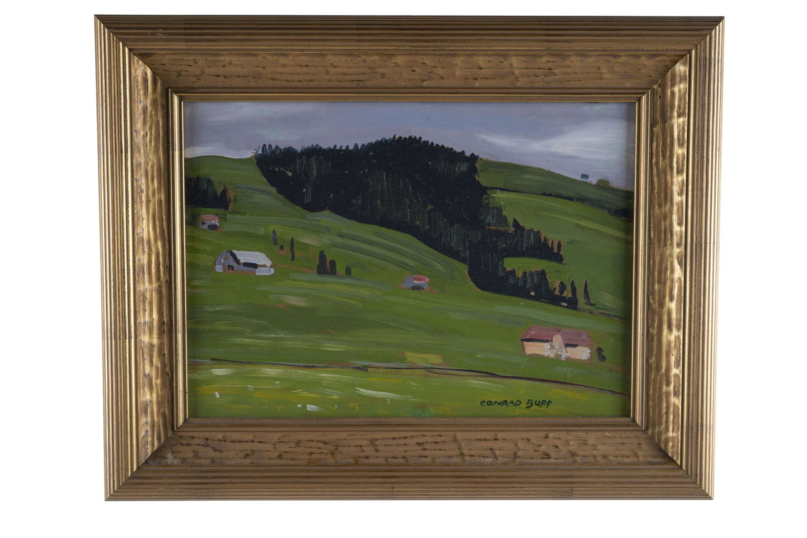CONRAD BUFF: "APPENZELL": oil on board signed lower right Provenance: The Estate of DeWitt McCall III De Ru's Fine Arts, Bellflower, CA 11 x 15 inches