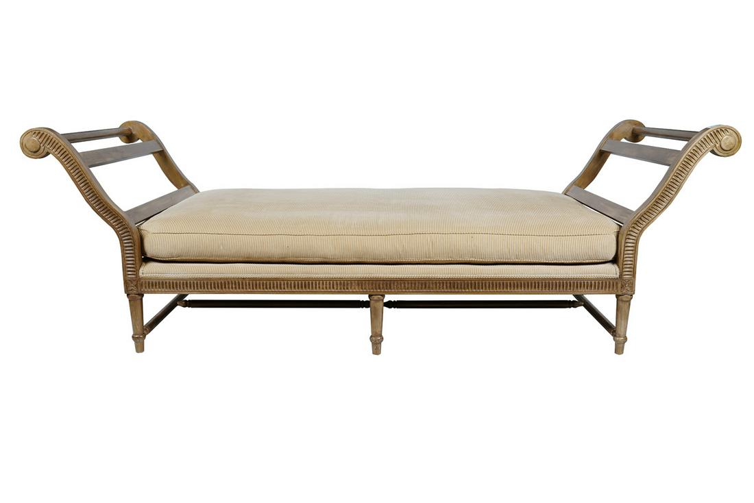 ITALIANATE BLEACHED DAYBED: with a corduroy loose cushion 102 inches wide