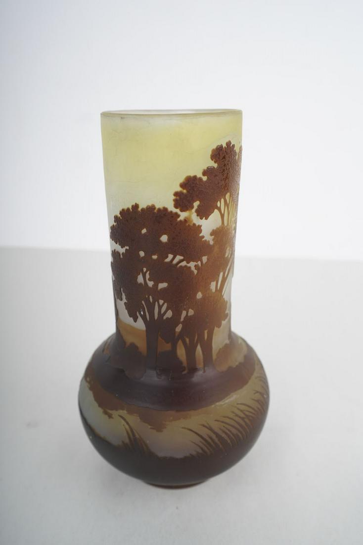 GALLE LANDSCAPE CAMEO GLASS VASE (1 of 9)