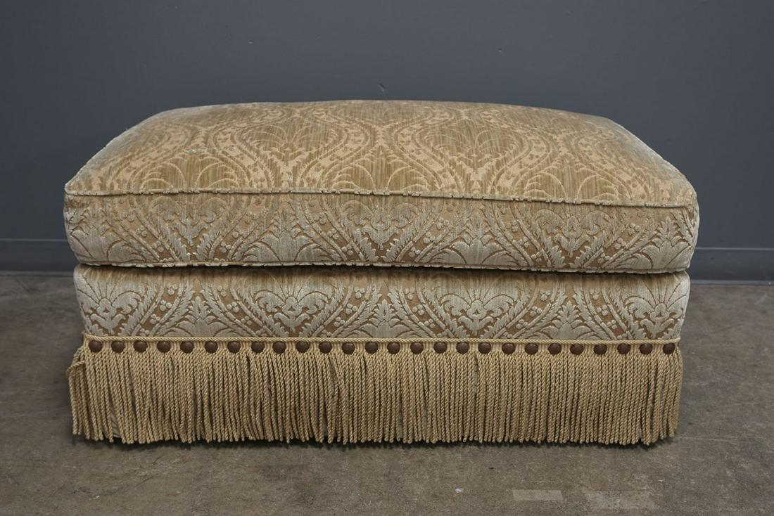 BEIGE UPHOLSTERED OTTOMAN (1 of 5)