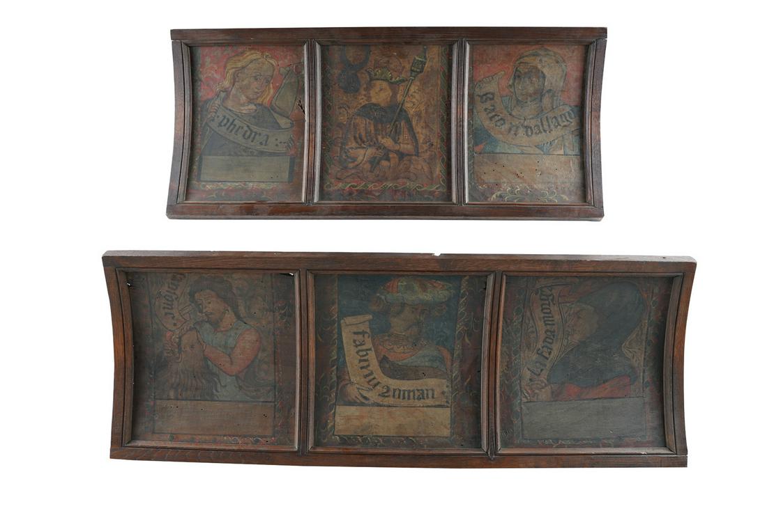 PAIR OF CONTINENTAL CARVED & PAINTED PANELS (1 of 16)