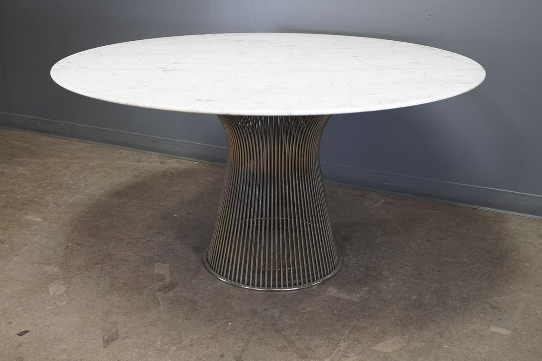 WARREN PLATNER FOR KNOLL MARBLE TOP DINING TABLE (1 of 7)