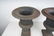 PAIR OF CAST IRON GARDEN URNS - 2