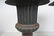 PAIR OF CAST IRON GARDEN URNS - 5