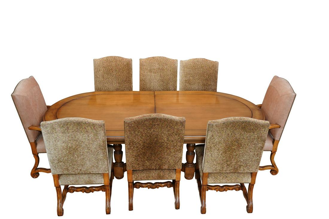 OVAL DINING TABLE & EIGHT CHAIRS (1 of 10)