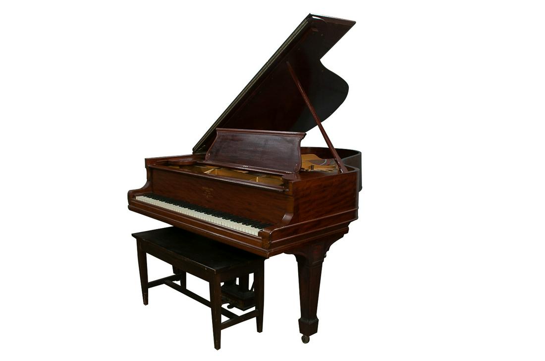 STEINWAY & SONS MAHOGANY CASE GRAND PIANO: circa 1905; model "M"; serial no. 119776 5'7"