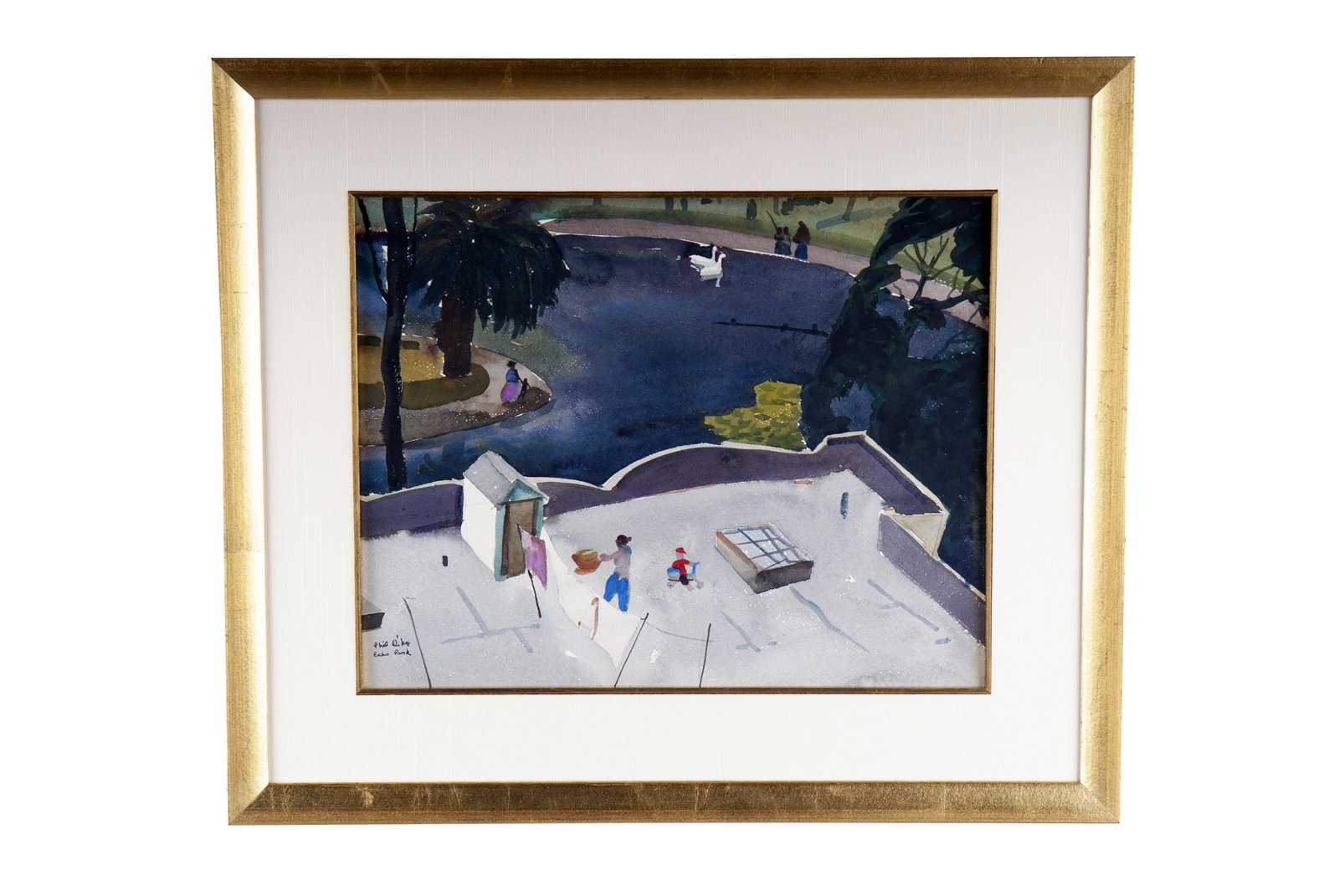 PHIL LATIMER DIKE: "ECHO PARK, LOS ANGELES": watercolor on paper signed and titled lower left Provenance: with label from Steven Stern Fine Arts, Los Angeles 10 x 13 inches sight