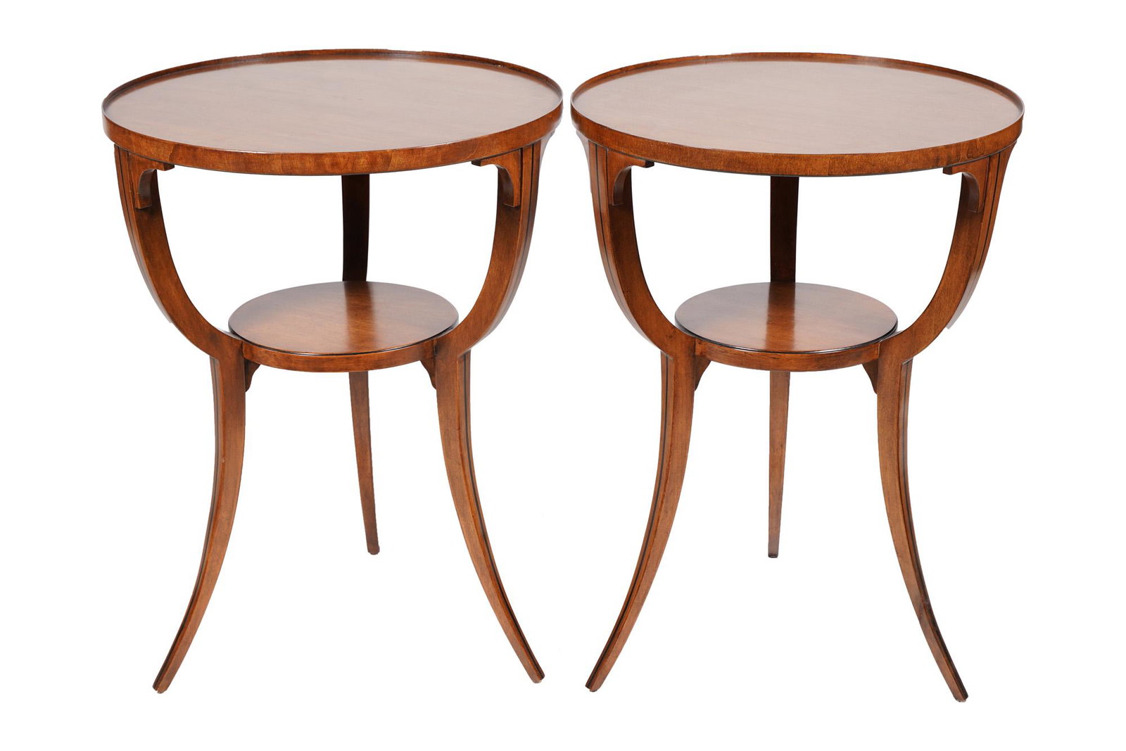 PAIR OF BIEDERMEIER STYLE SIDE TABLES (1 of 7)