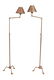 PAIR OF BRASS BRIDGE LAMPS