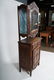 FRENCH PROVINCIAL CARVED WALNUT CABINET & VITRINE - 7