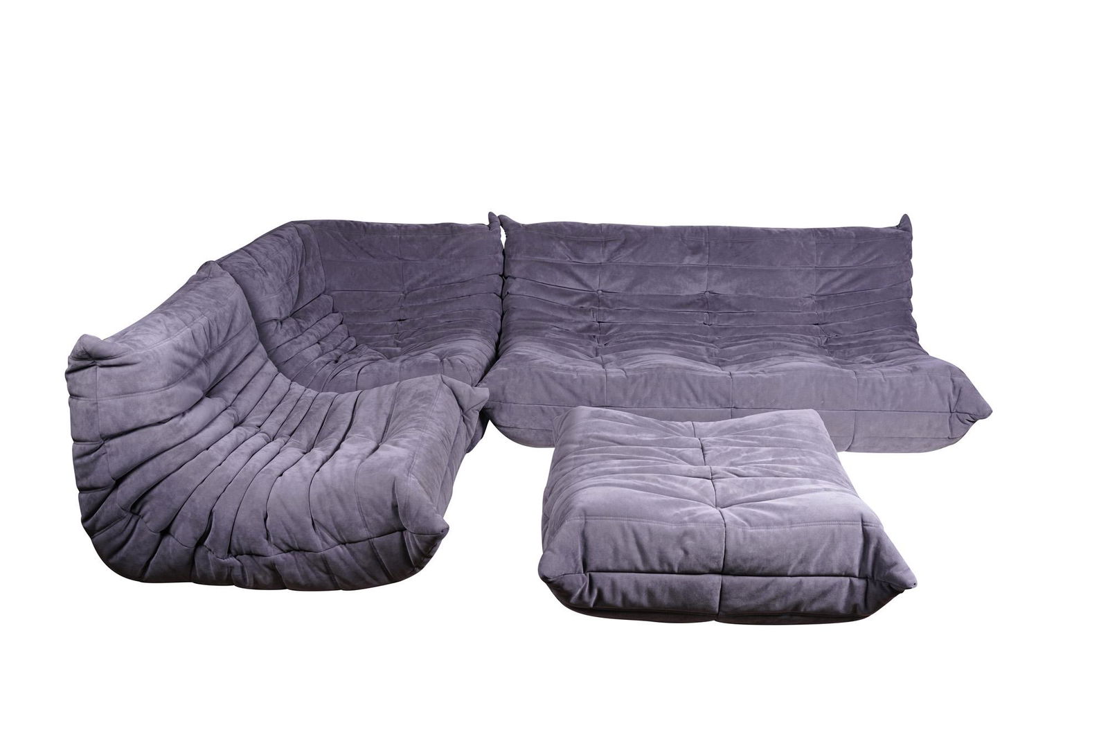 LIGNE ROSET TOGO SECTIONAL SOFA: Ligne Roset label 109 inches wide; 92 inches deep; 27 1/2 inches high