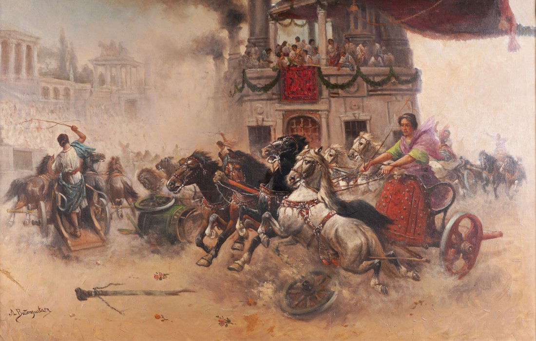 ADOLF BAUMGARTNER: "ROMAN ARENA SCENE" (1 of 9)