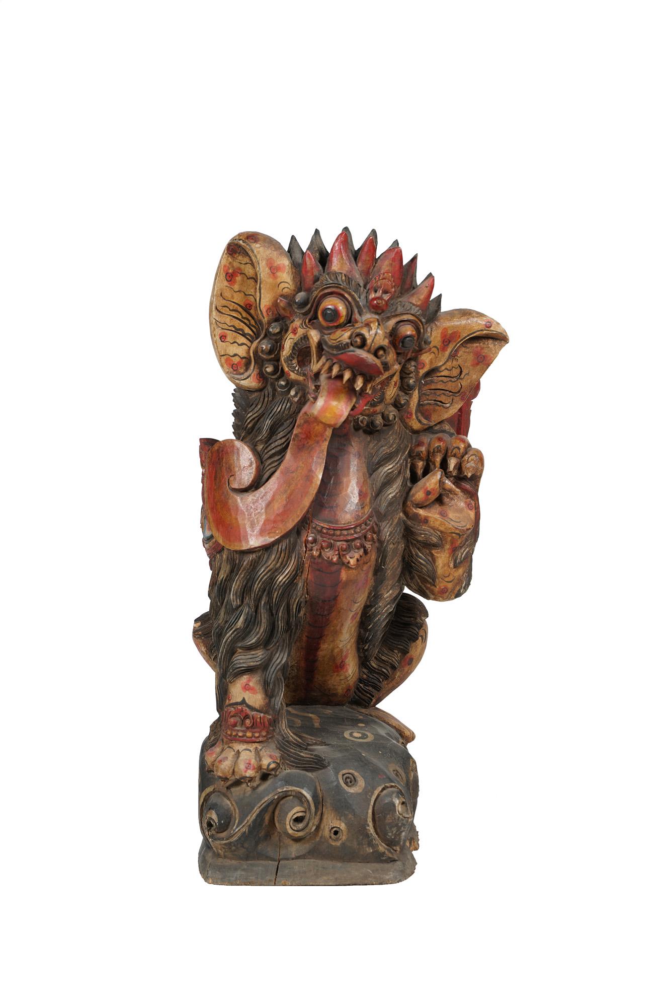 INDONESIAN CARVED GERUDA: Condition: with loss to base 30 inches high