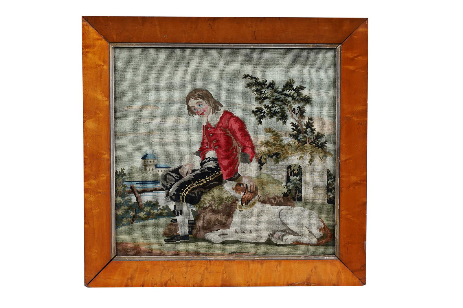 AMERICAN NEEDLEWORK OF MAN & DOG (1 of 10)