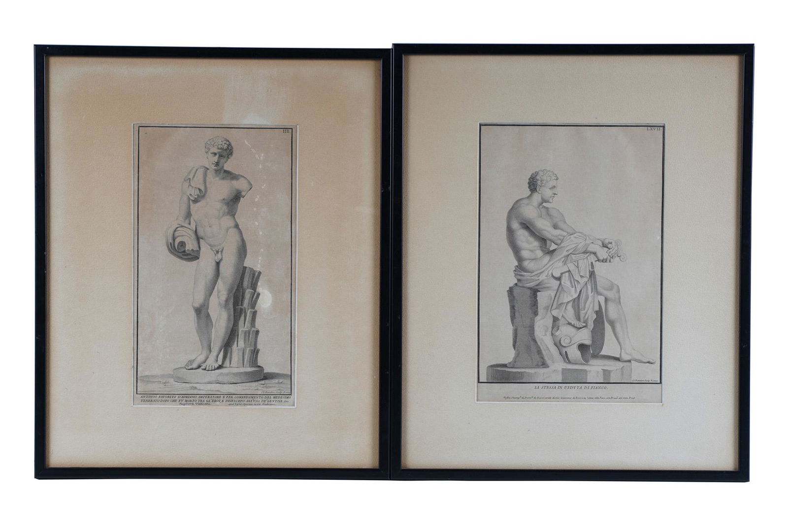 PAIR OF NEOCLASSIC BLACK & WHITE ENGRAVINGS (1 of 11)
