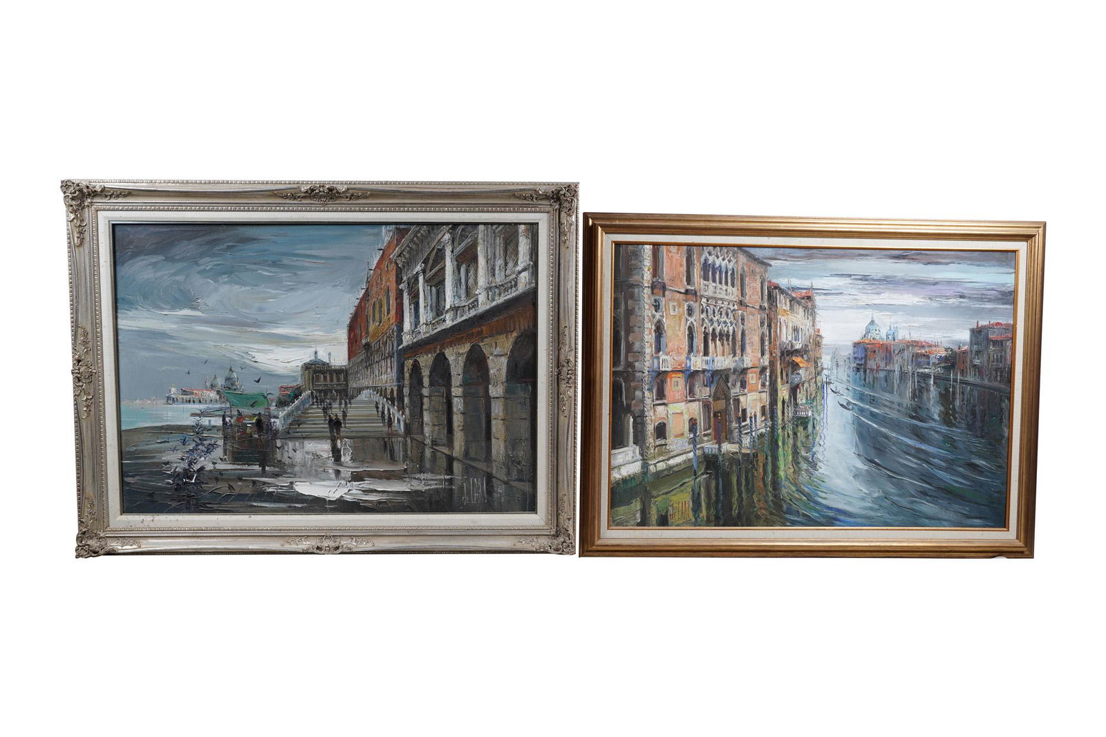 TWO CONTEMPORARY VENETIAN SCENE PAINTINGS (1 of 15)