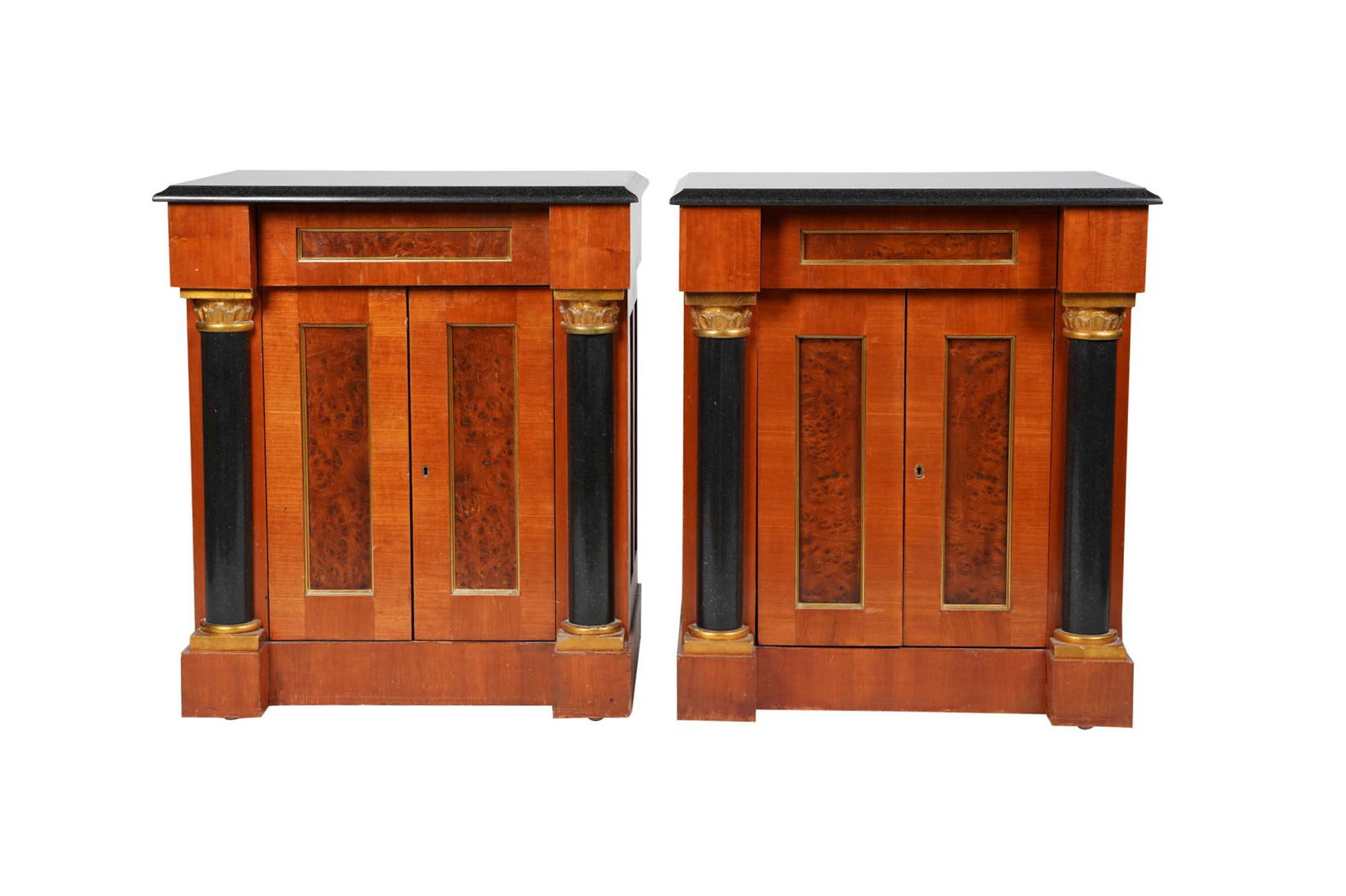 PAIR OF AMERICAN EMPIRE STYLE BEDSIDE COMMODES (1 of 7)