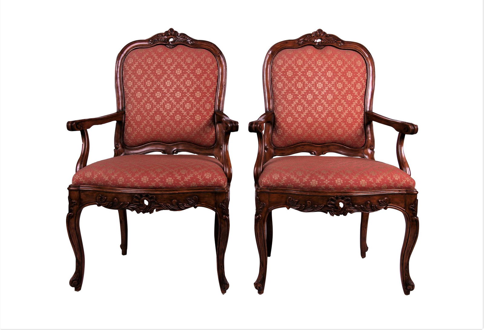 PAIR OF JOHN HALL FRUITWOOD ARMCHAIRS (1 of 7)