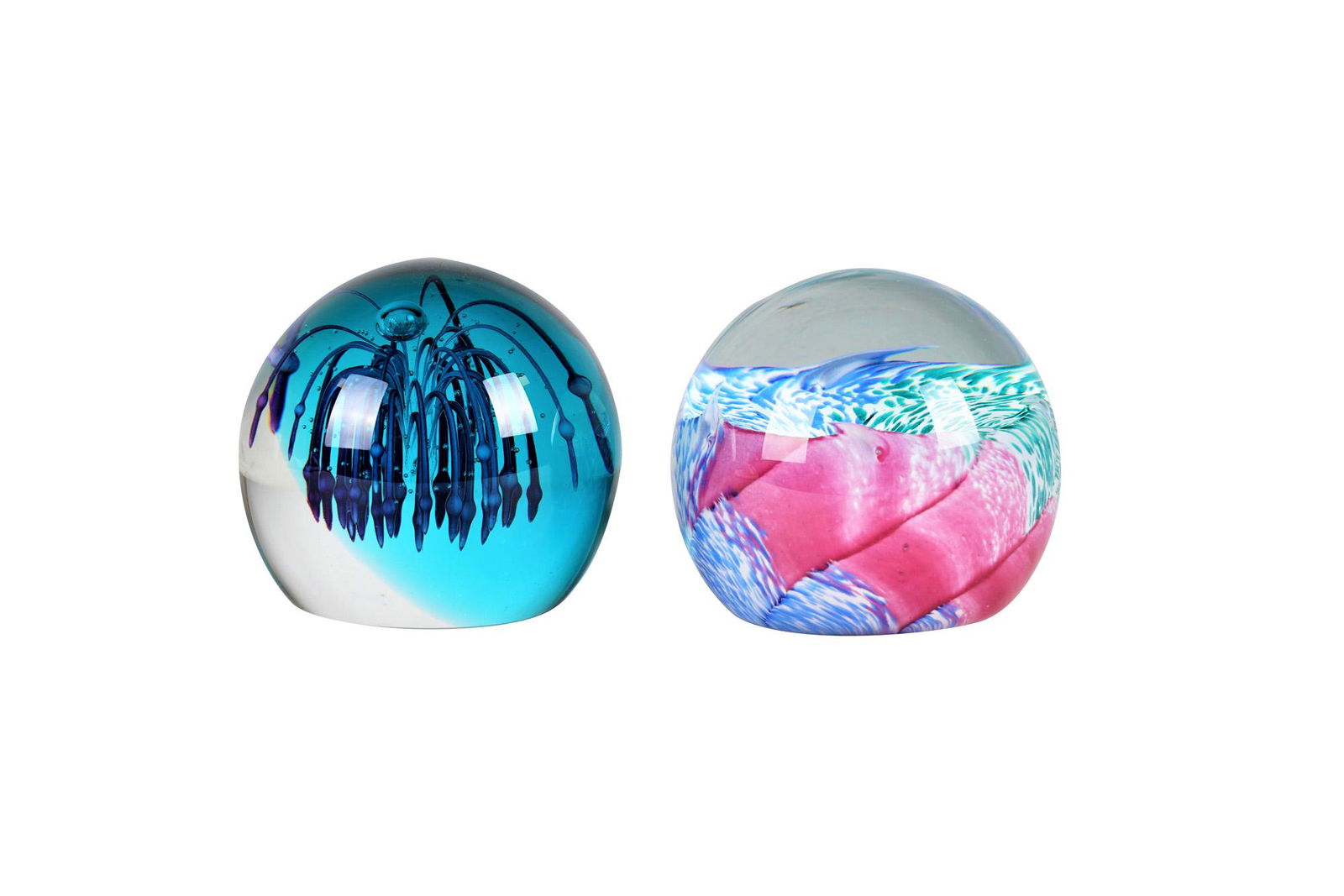 TWO CRYSTAL PAPERWEIGHTS (1 of 5)