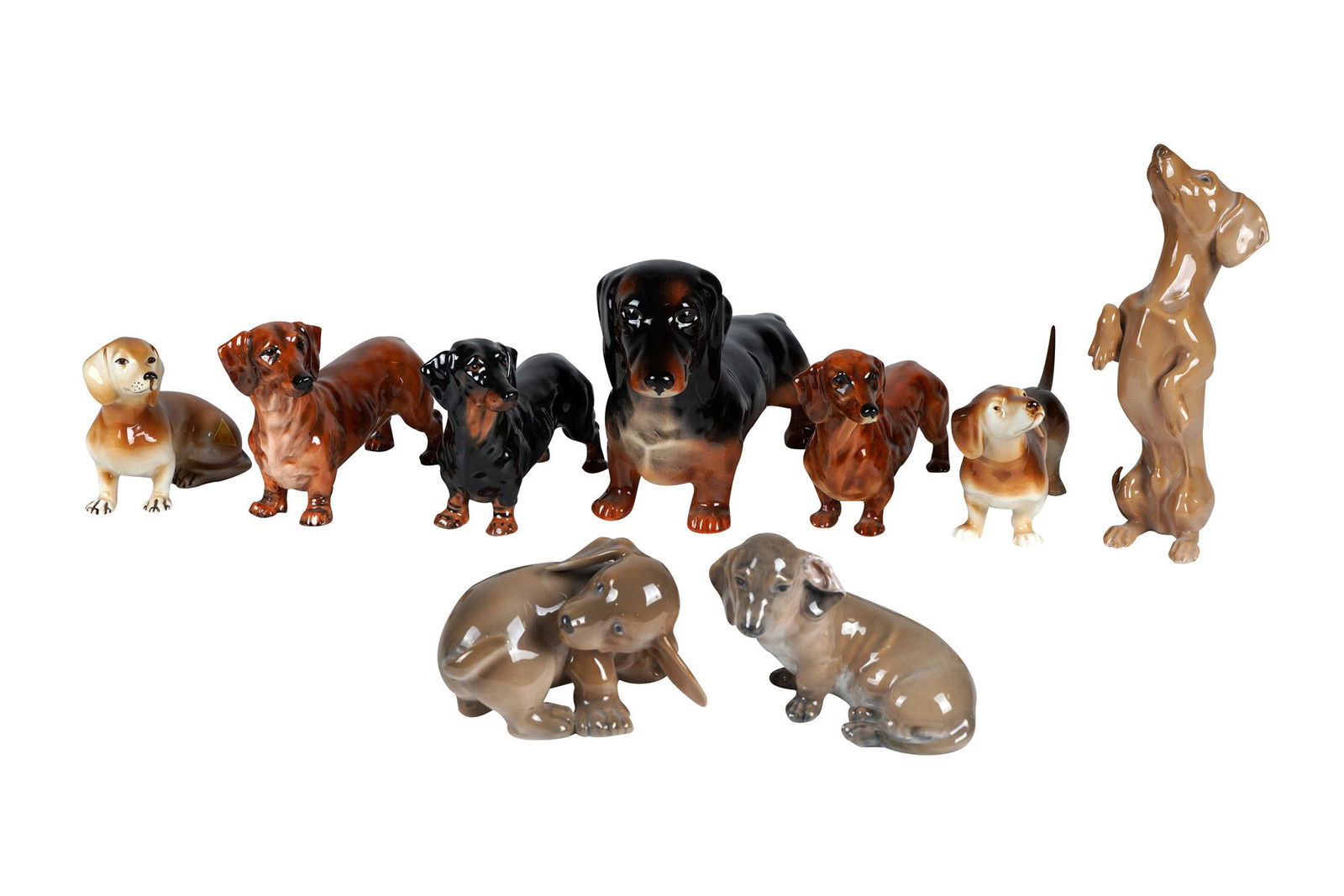 NINE PORCELAIN DOGS (1 of 14)