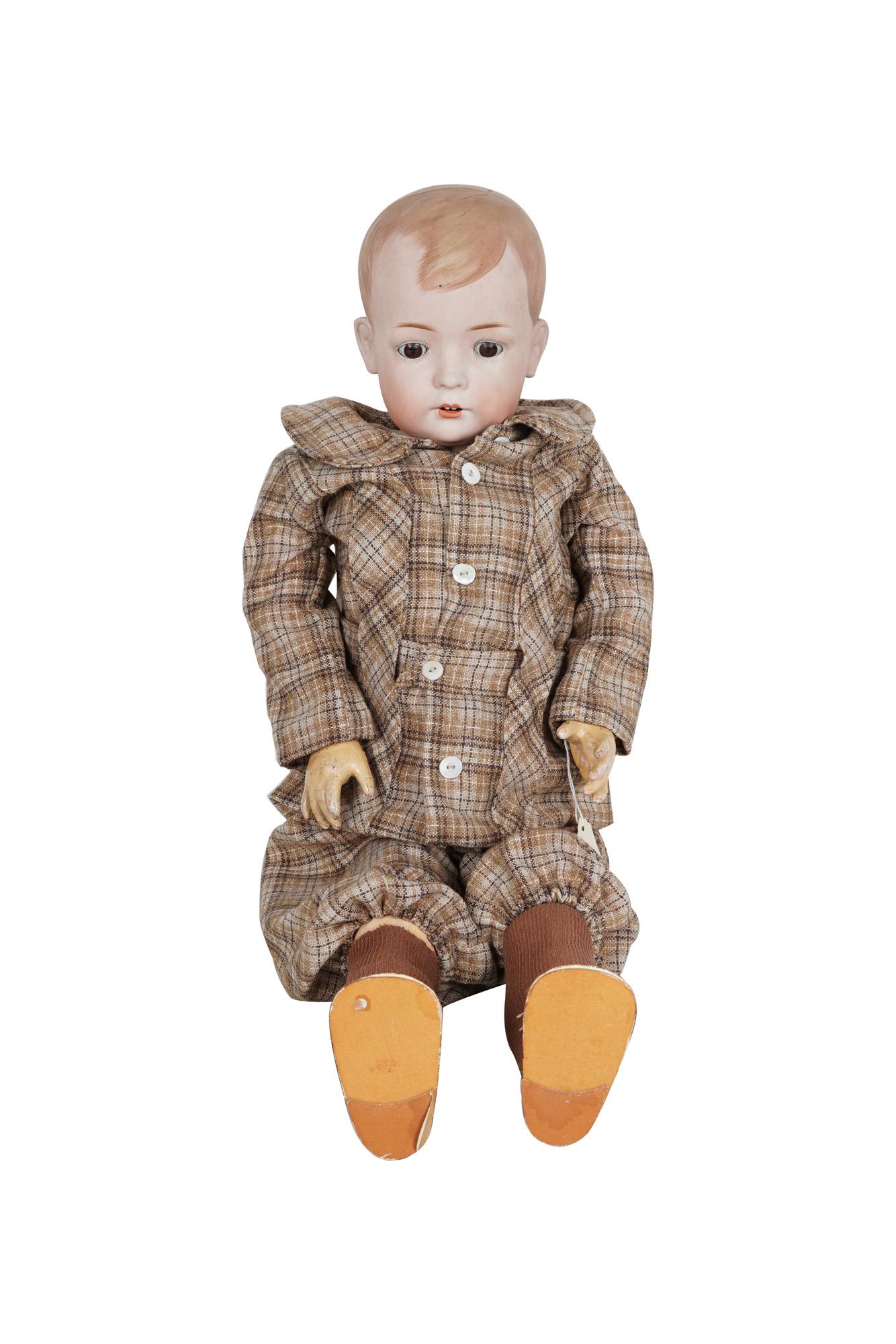 BRUNO SCHMIDT: "TOMMY TUCKER" PORCELAIN DOLL: 29 inches high