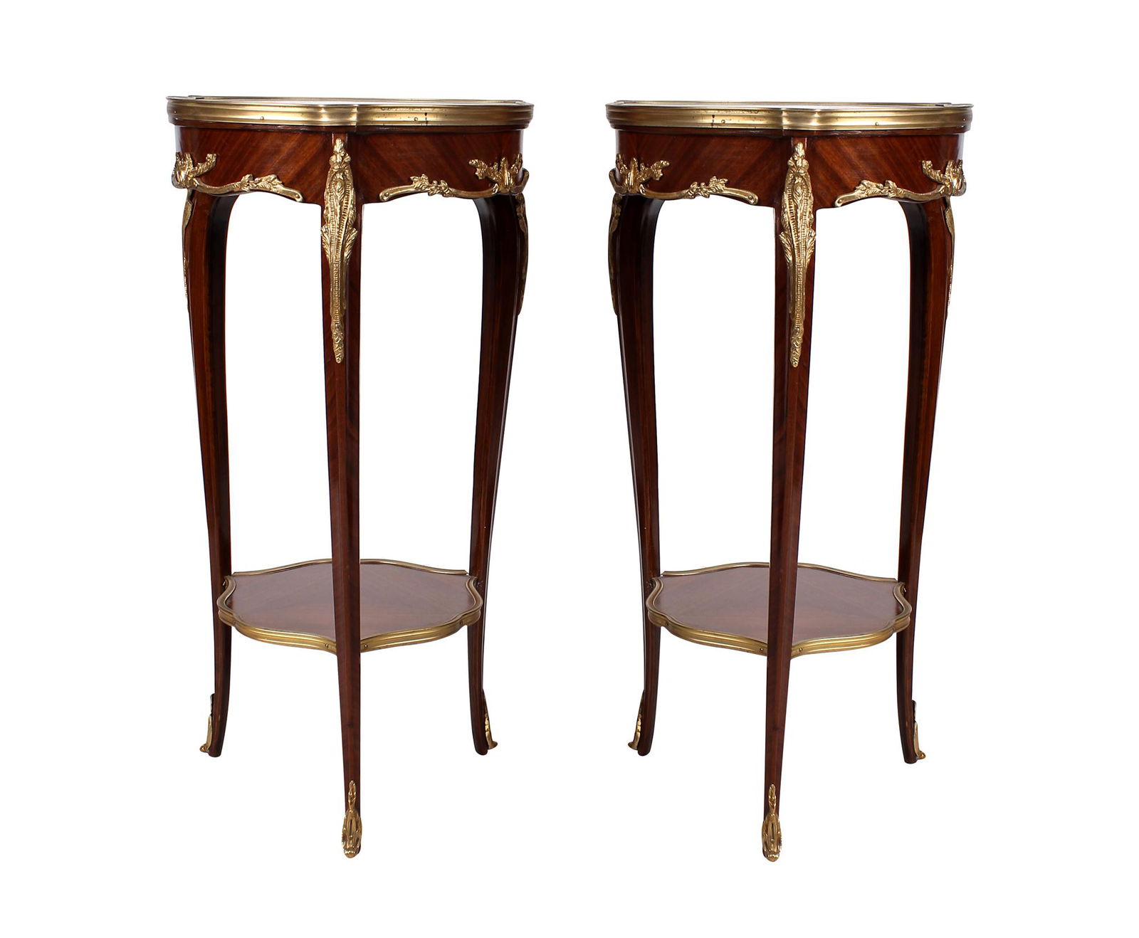 PAIR OF LOUIS XV STYLE MARBLE-TOPPED GUERIDONS (1 of 10)