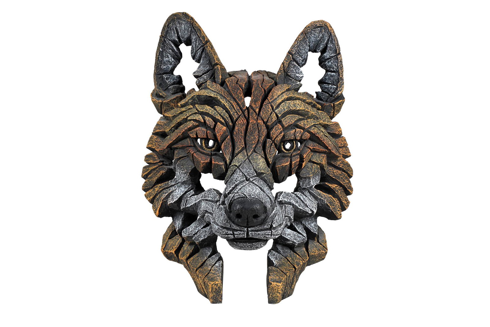 COMPOSITION BUST OF A WOLF: inscribed Matt. B 12 inches wide; 12 inches deep; 16 inches high