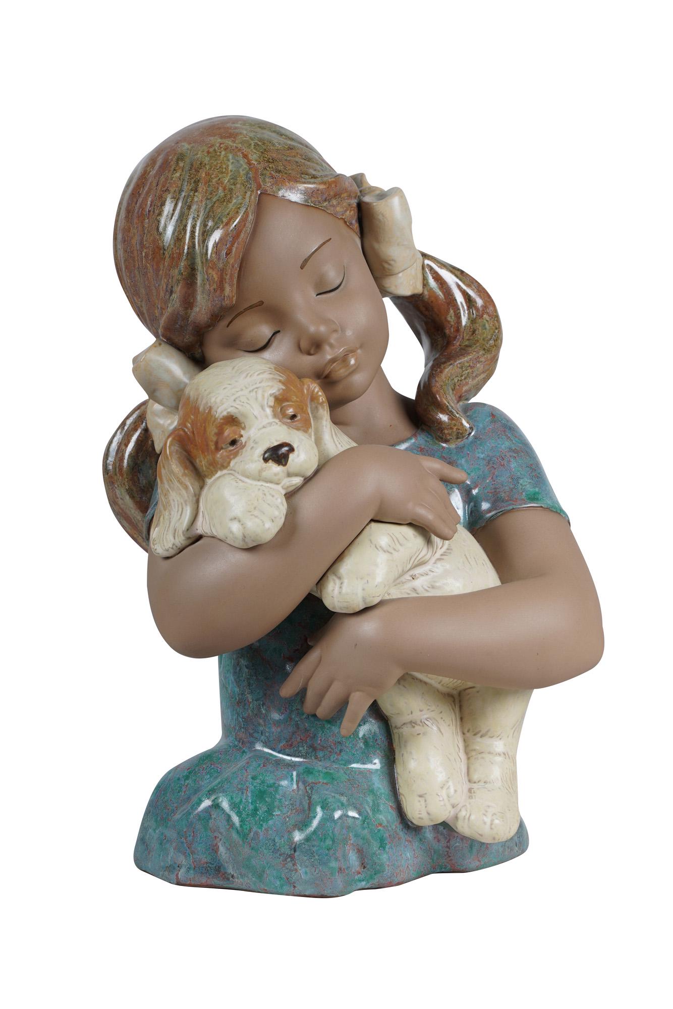 LLADRO FIGURE OF A CHILD WITH DOG (1 of 8)