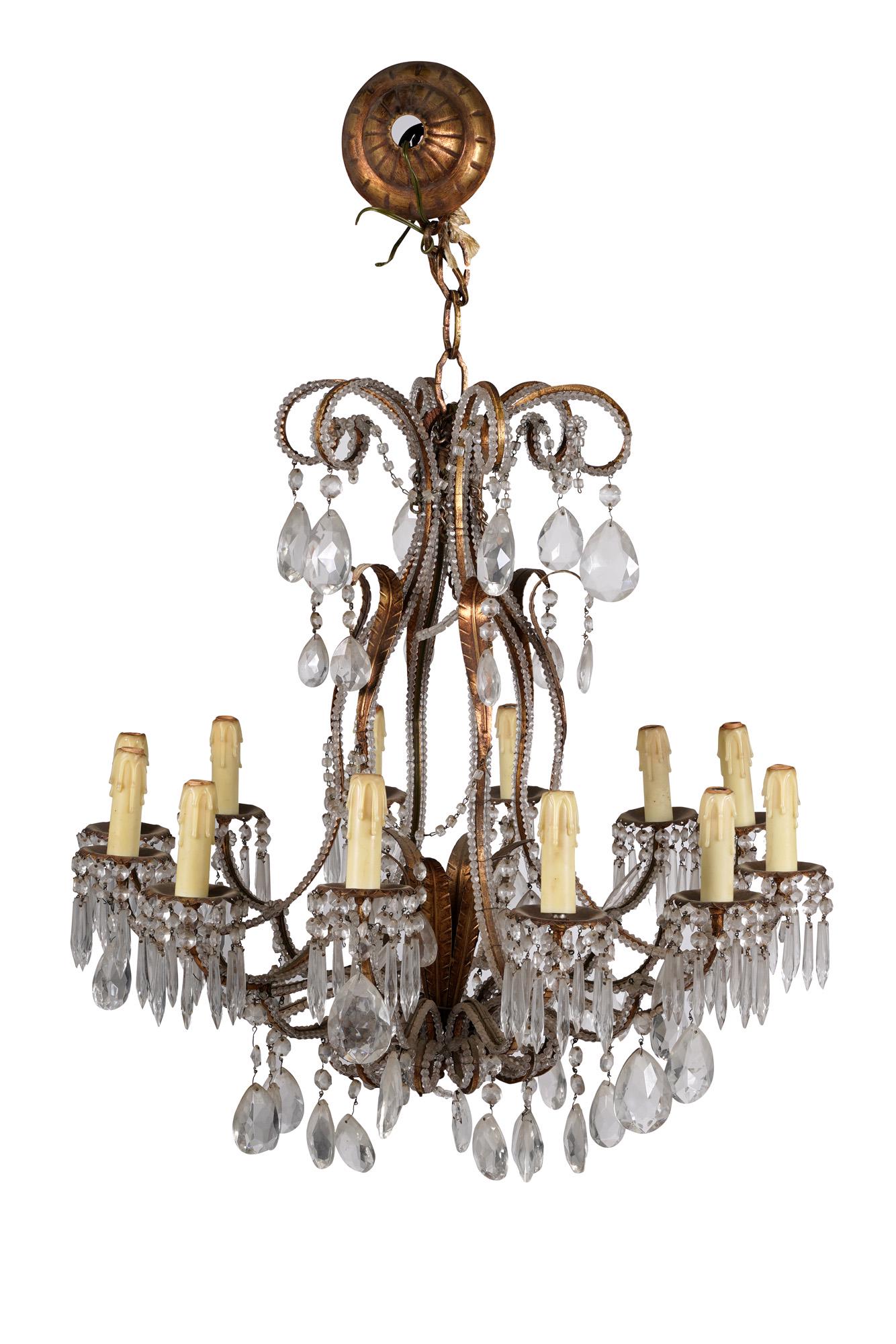 DROP CRYSTAL TWELVE-LIGHT CHANDELIER (1 of 6)