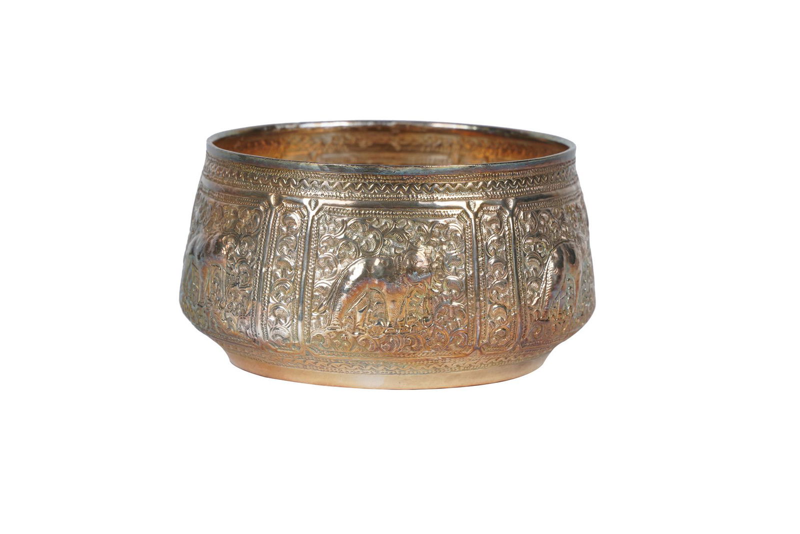 THAI STERLING SILVER REPOUSSE BOWL (1 of 7)