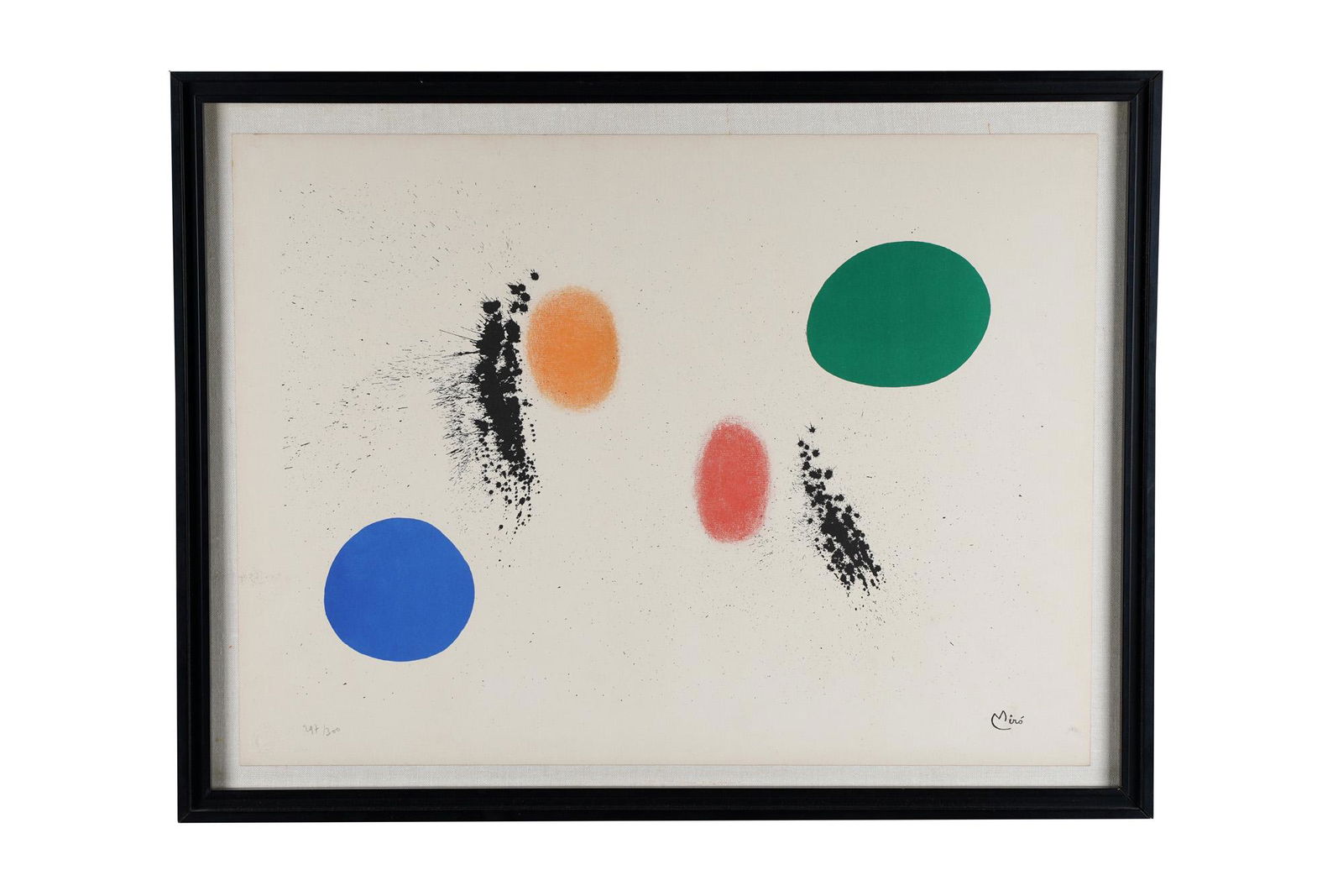 JOAN MIRO: "BLUE, GREEN, YELLOW, & RED DOTS" (1 of 9)