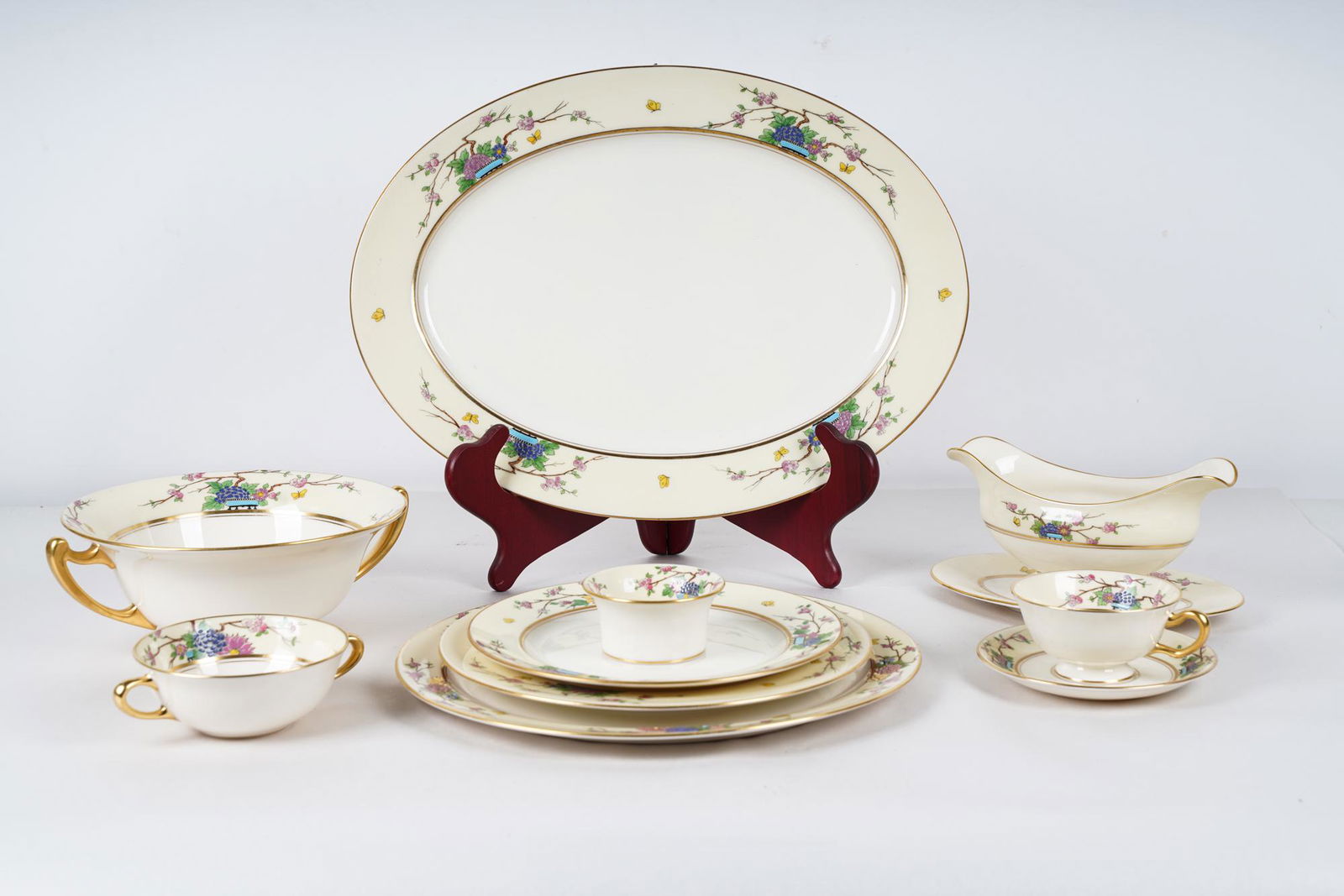 SET OF LENOX CHINOISERIE PORCELAIN DISHES (1 of 14)