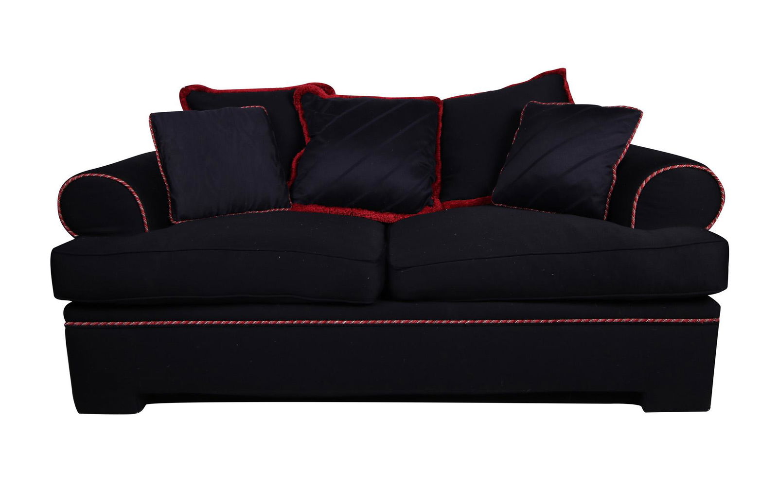 PAIR OF JOSEF HOFFMAN STYLE UPHOLSTERED SOFAS (1 of 4)