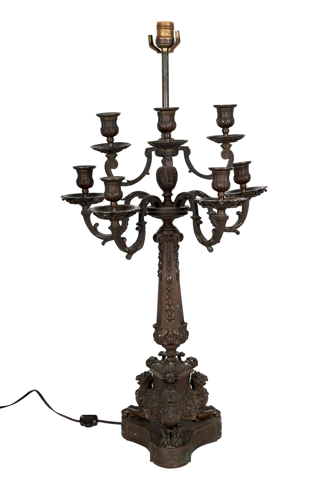 NEOCLASSIC STYLE BRONZE TABLE LAMP (1 of 10)