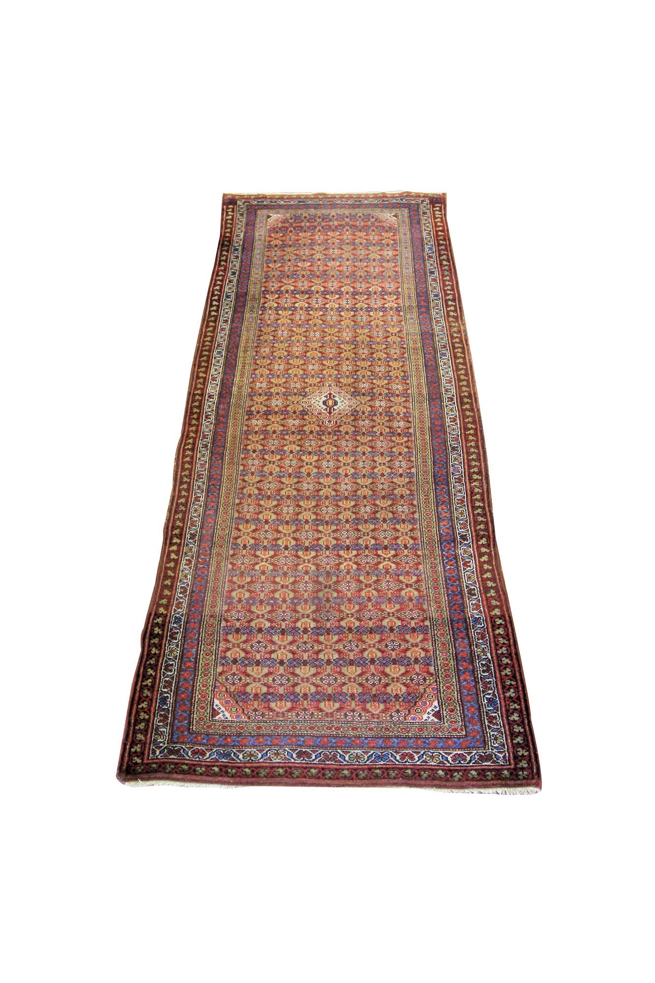 CAMEL HAIR SARAB THROW RUG: 8'8" x 3'6"