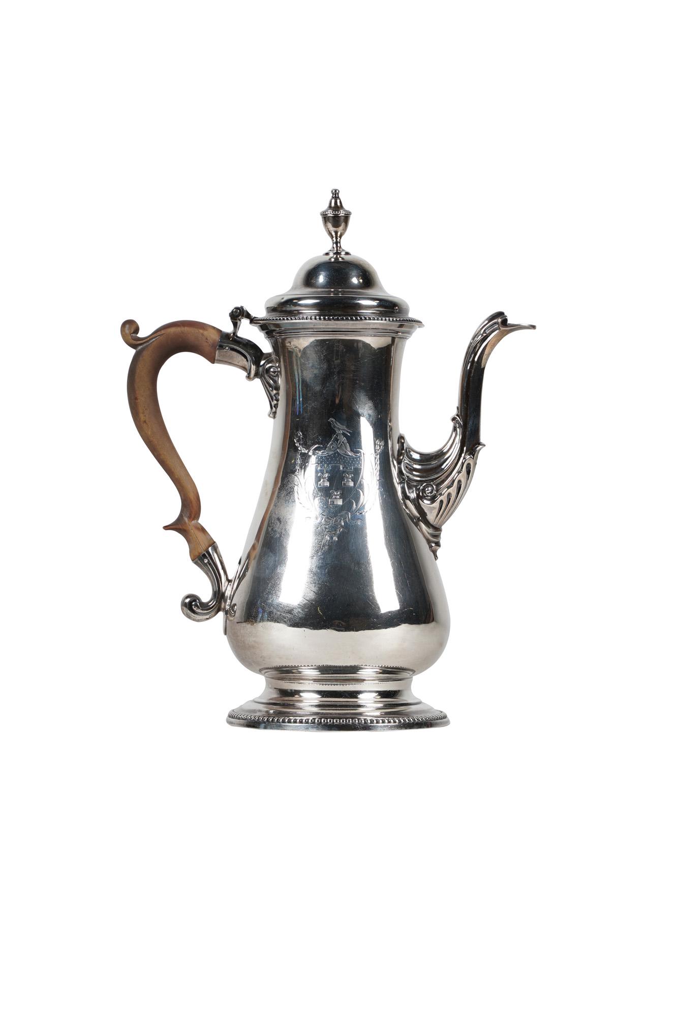 GEORGE III SILVER COFFEE POT (1 of 9)