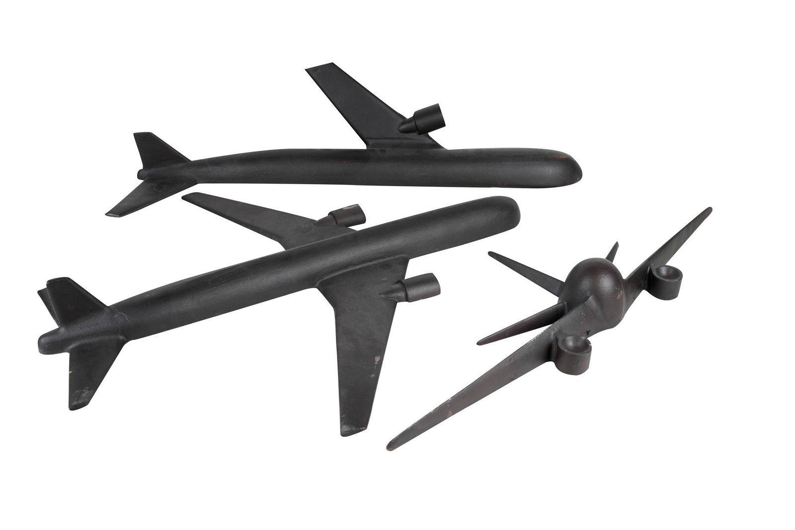 THREE IRON PLANE WALL MOUNTS (1 of 9)