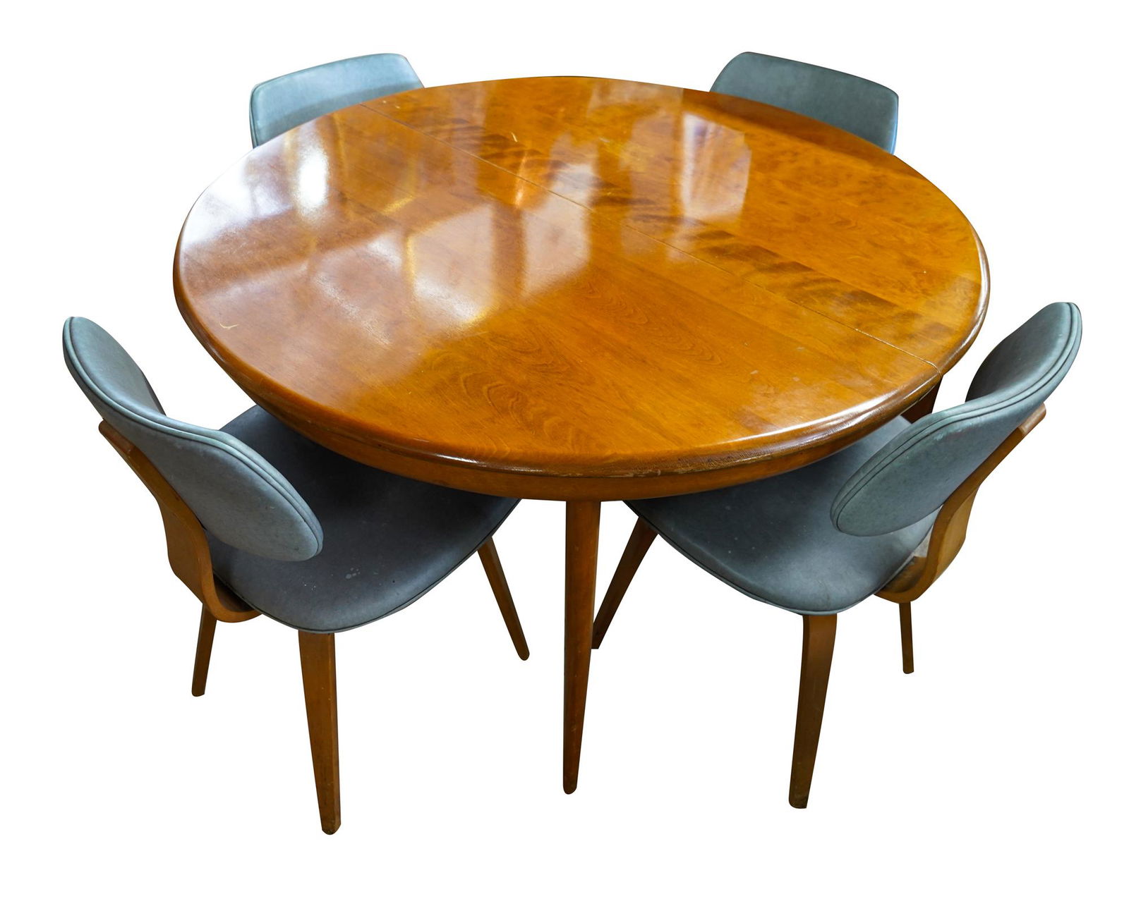 HEYWOOD WAKEFIELD DINING TABLE & FOUR CHAIRS (1 of 8)