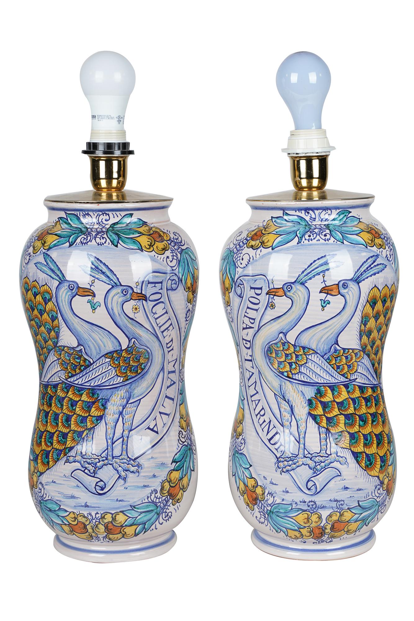 PAIR OF ITALIAN DERUTA CERAMIC JARS (1 of 14)