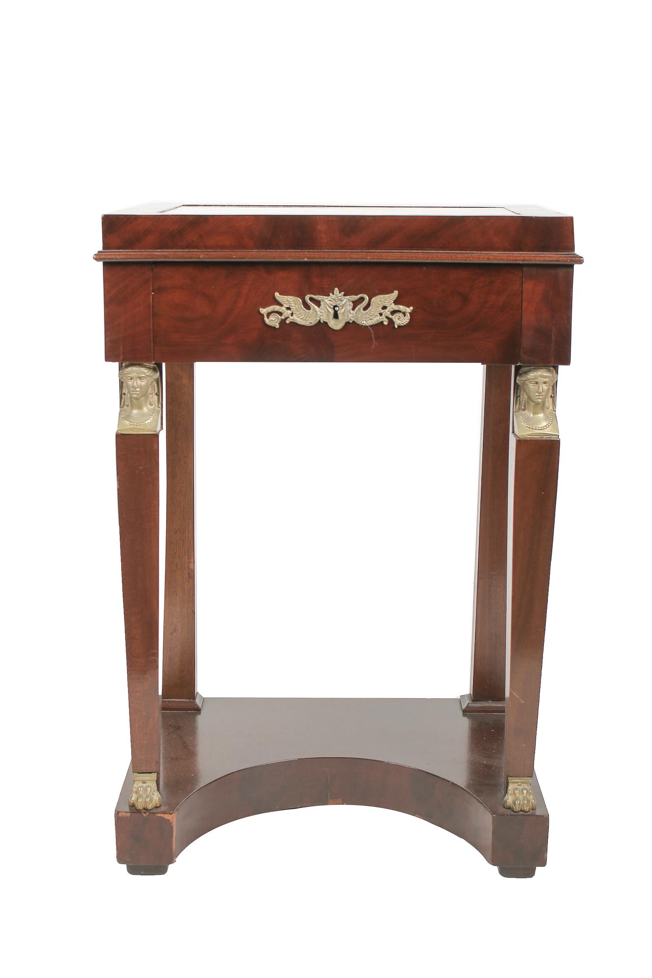 EMPIRE STYLE MAHOGANY NIGHT STAND (1 of 9)