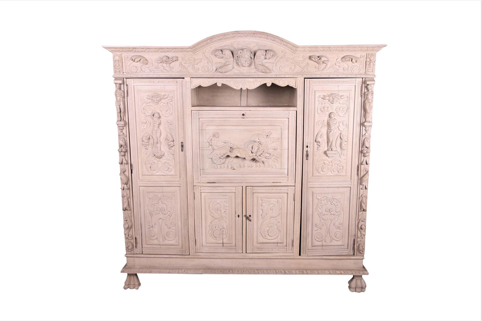 PAINTED RENAISSANCE REVIVAL WARDROBE (1 of 10)
