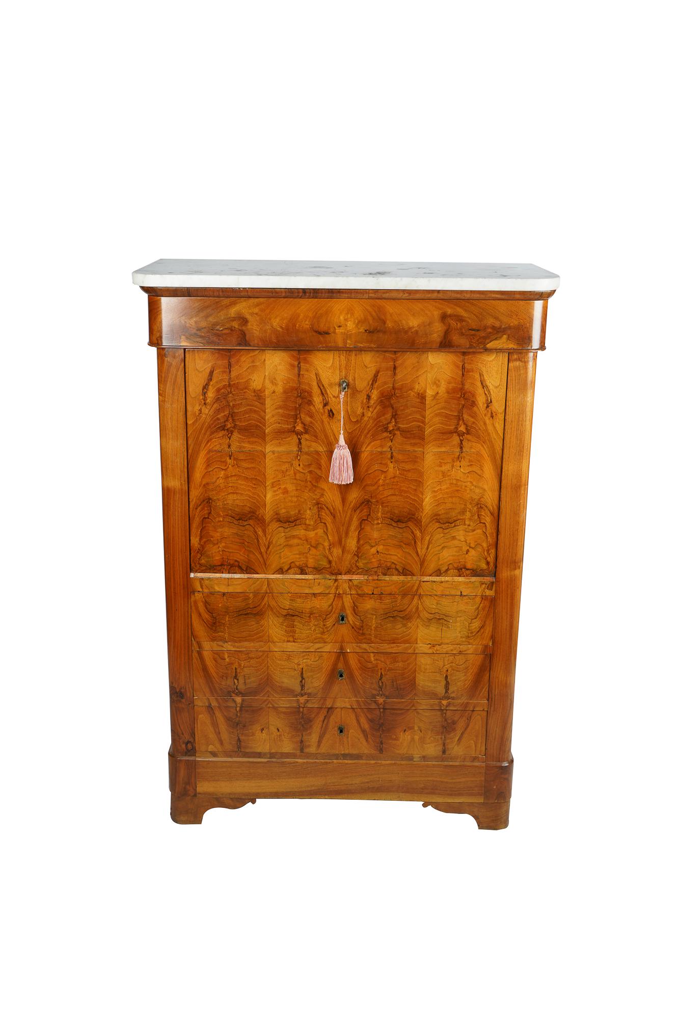 BIEDERMEIER FRUITWOOD SECRETAIRE A ABATTANT (1 of 8)